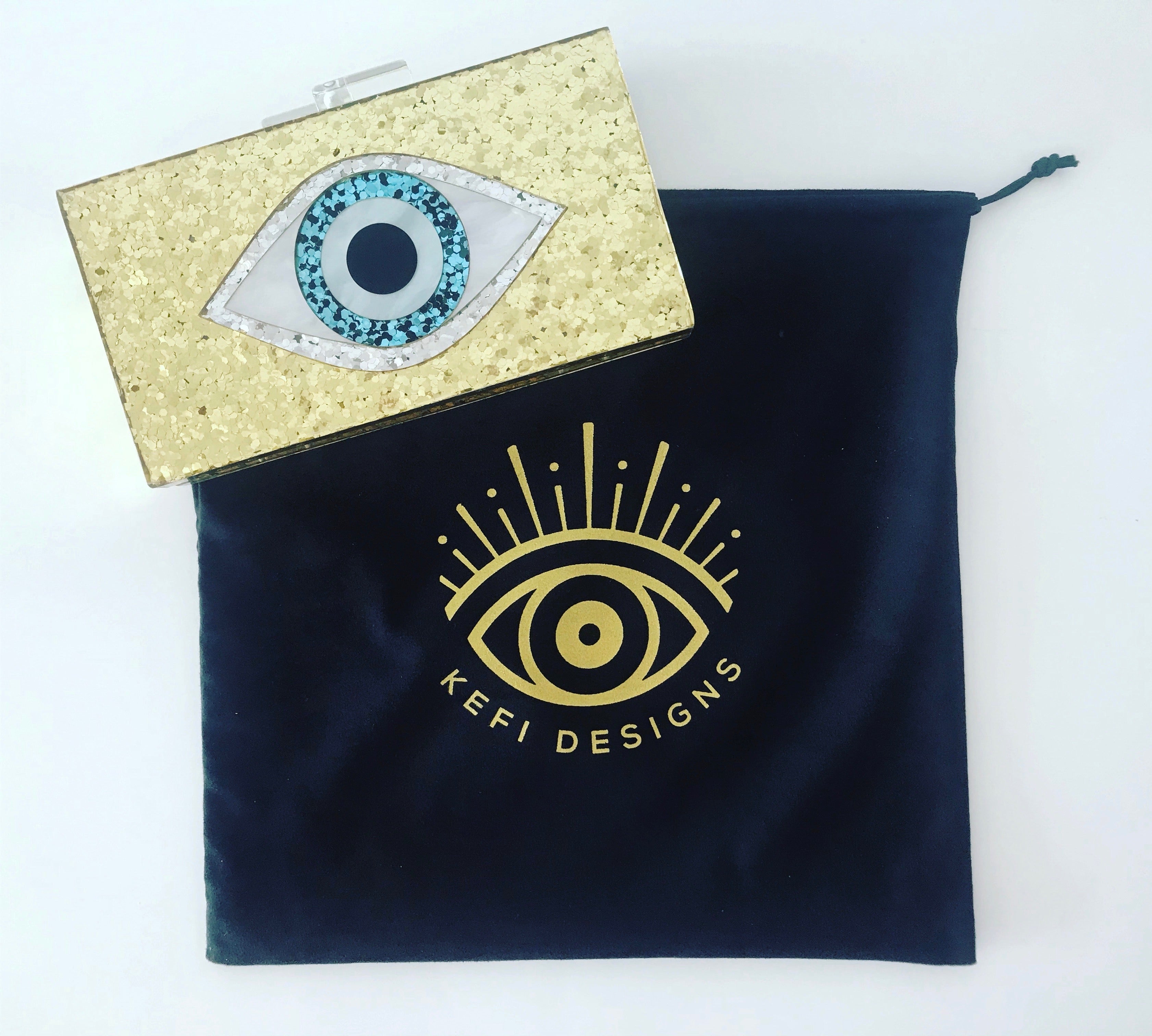 Acrylic Evil Eye Clutch