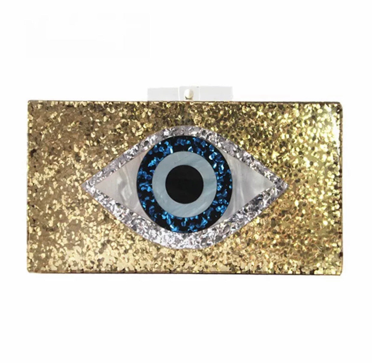 Acrylic Evil Eye Clutch
