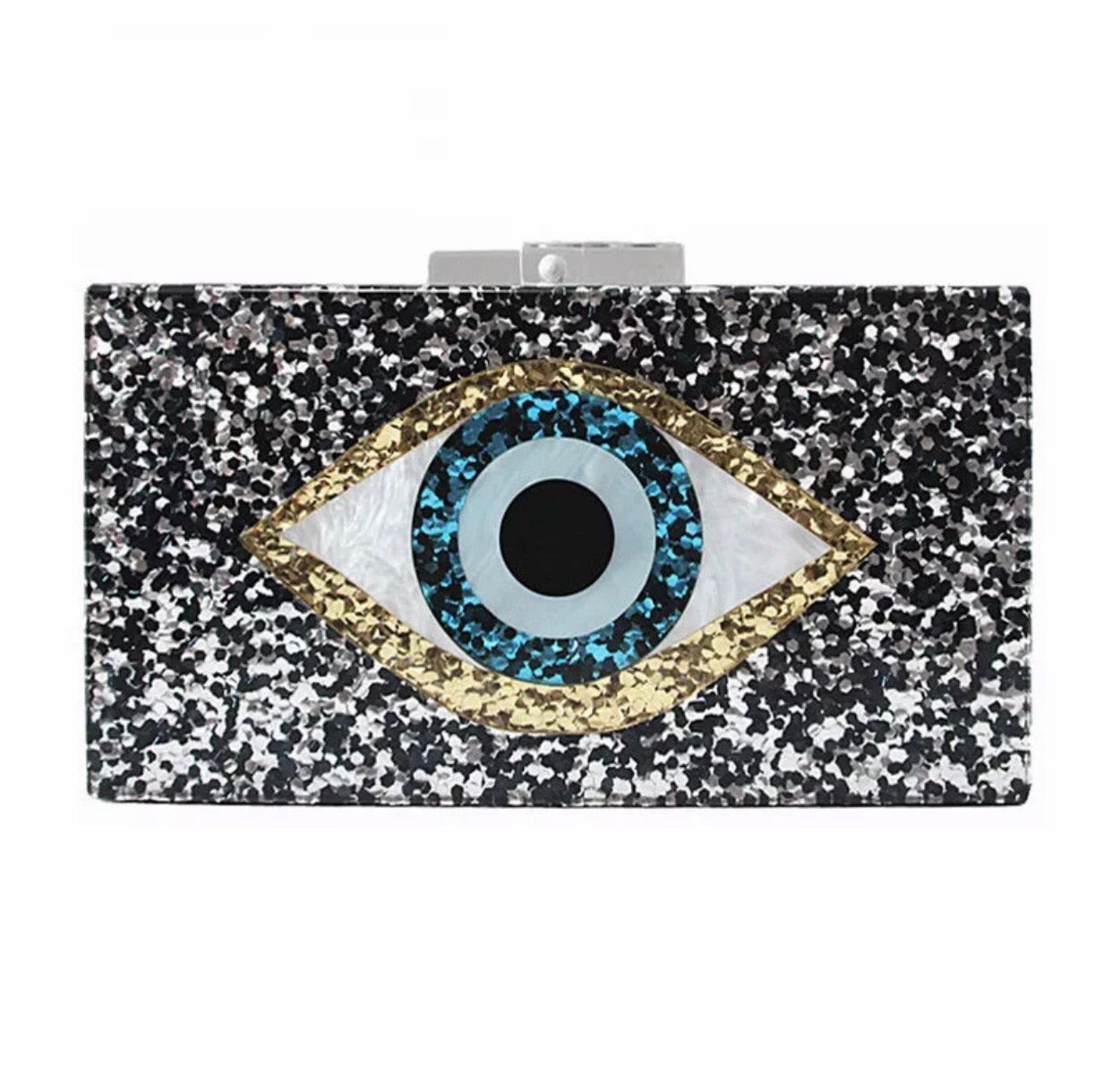Acrylic Evil Eye Clutch