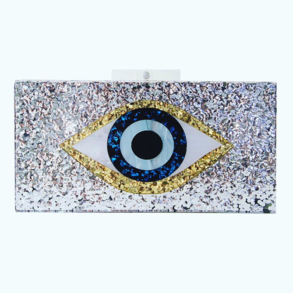 Acrylic Evil Eye Clutch